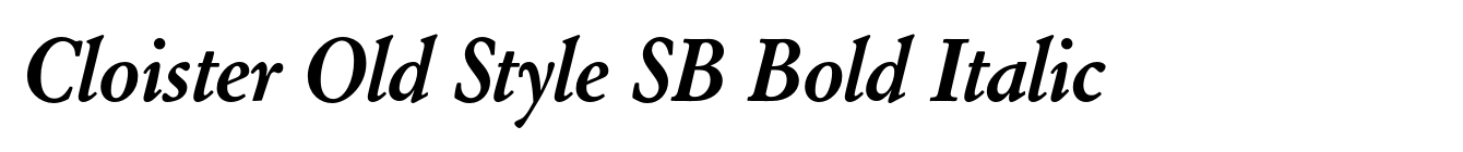 Cloister Old Style SB Bold Italic image